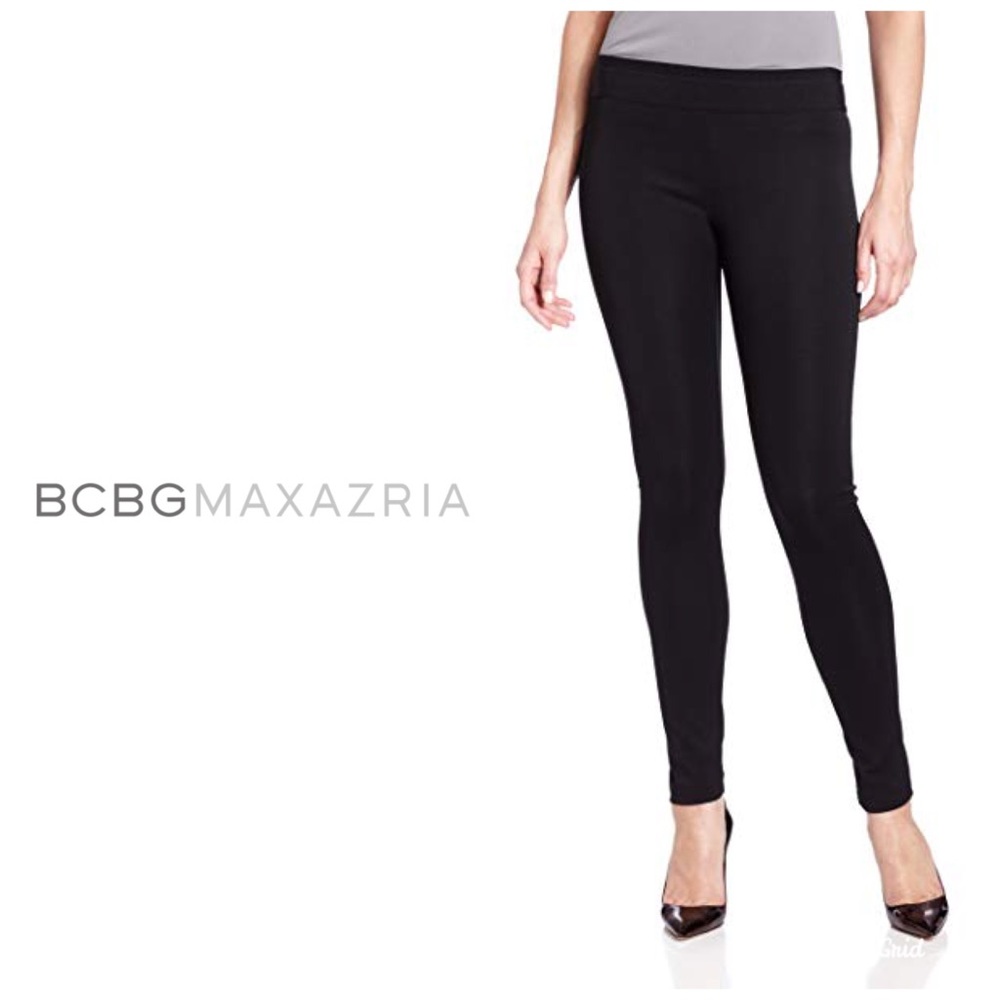 BCBGMaxAzria Black Faux Pocket Leggings Size Small